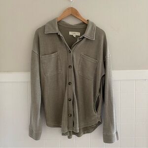 Thread & Supply Olive Button-Up Top
